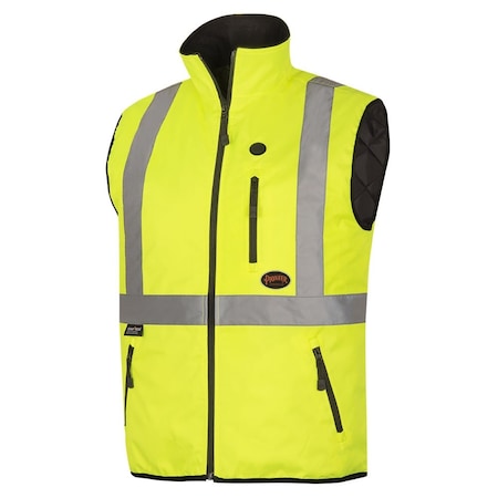 Pioneer Hi-Vis Heated Insulated Safety Vest, 100% Waterproof, Hi-Vis Yellow, M V1210260U-M
